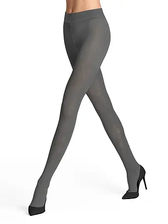 FALKE | Strickstrumpfhose FABLE ESTATE cayenne | grau